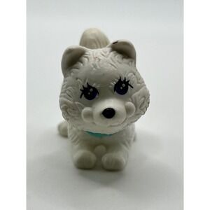 Vintage Littlest‎ Pet Shop 1992 Playful Puppies White Puppy W Moving Head + Tail